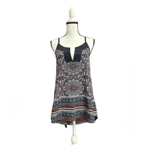 Athleta Medallion Dunes Tank Medium Travel Strappy Breathable All Over Print NWT